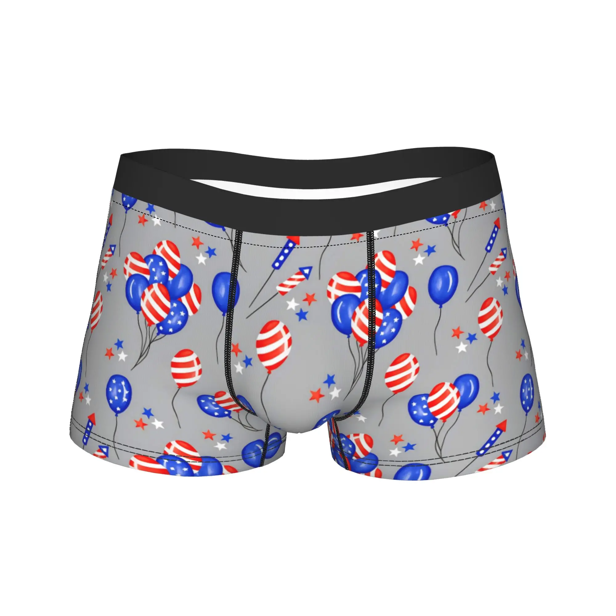 Ropa interior con diseño de bandera americana, calzoncillos sexys y suaves con estampado de bandera americana, calzoncillos tipo bóxer para hombre, calzoncillos tipo bóxer de talla grande