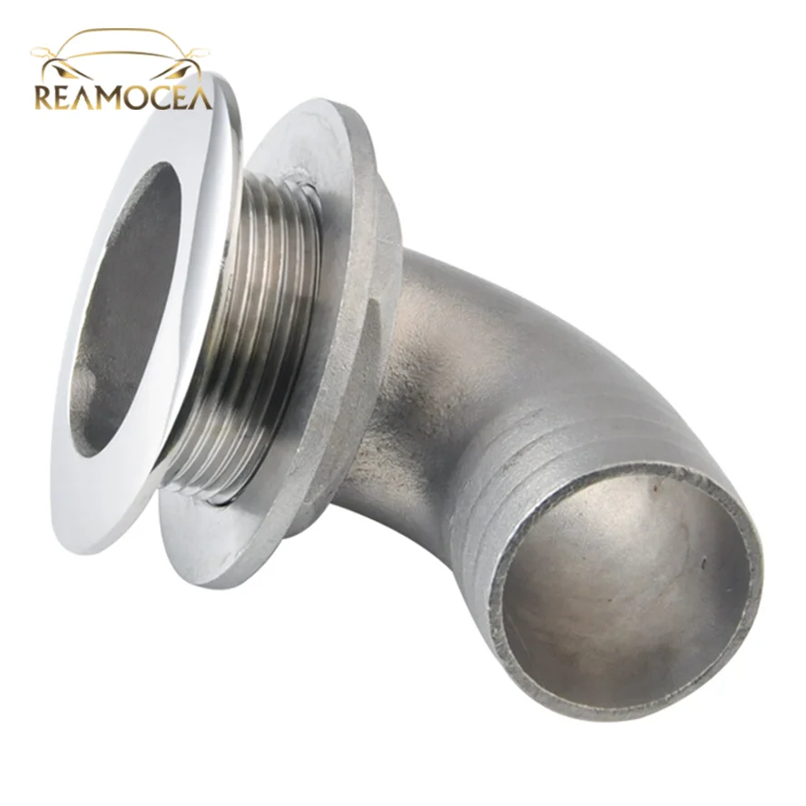 Reamocea Stainless Steel Thru Hull Plumbing Fitting Outlet Drain Joint For 1