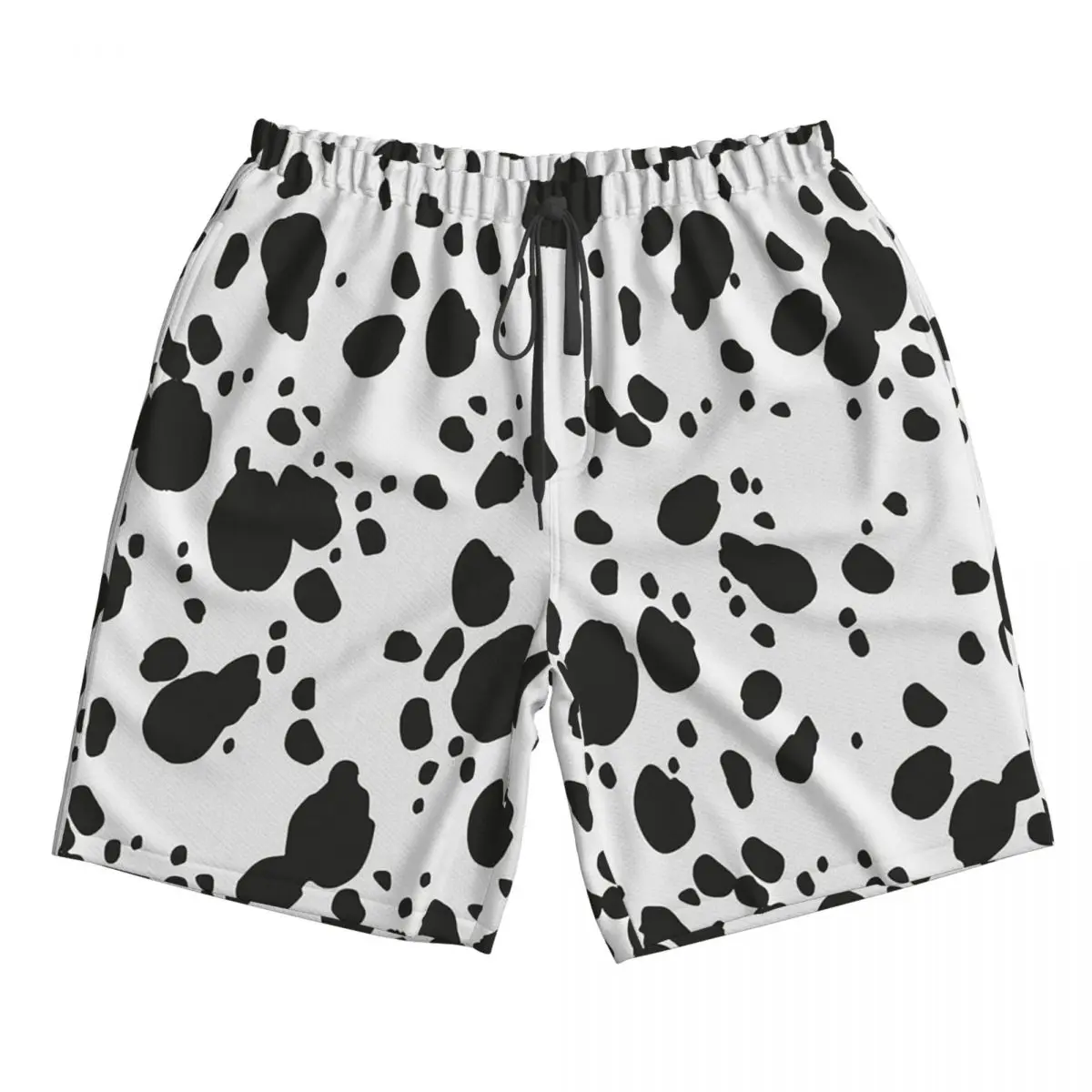 

Black And Amp White Animal Print Dalmatian Dog Print Trunks Beach Board Shorts Casual Quick Dry Swimming Summer Men Pants
