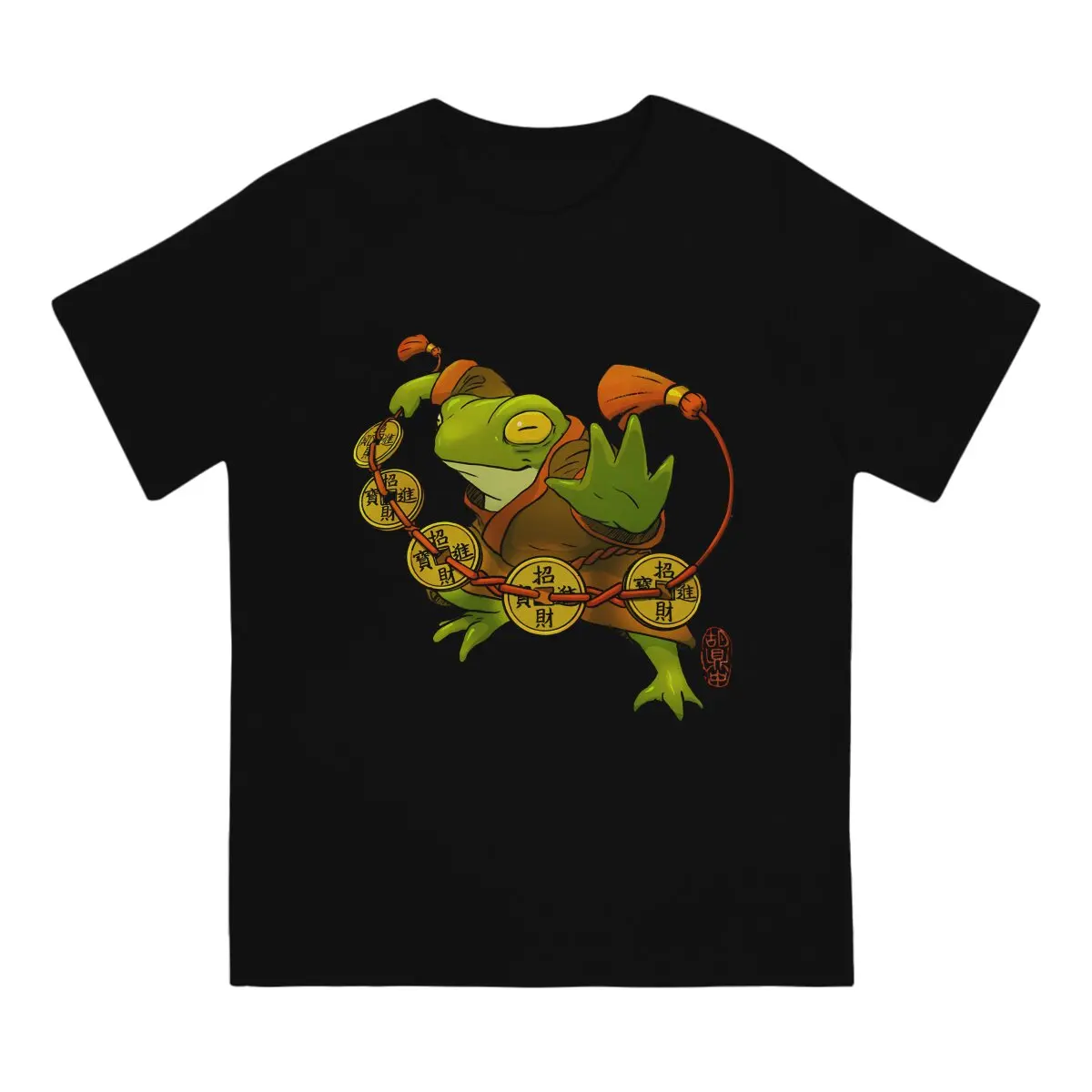 Lucky Coins Special Polyester TShirt Funny Frog Animal Top Quality New Design Gift Clothes  T Shirt Stuff