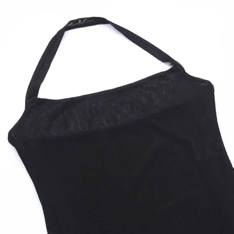 Abito sexy diviso con scollo all'americana e scollo all'americana. Gonna corta per ragazze speziate in stile vacanza estiva europea e americana