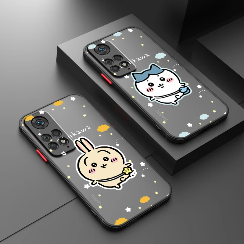 C-Chiikawas U-Usagis Cute Frosted Translucent For Redmi Note 13R 13 12 12S 12T 11 11T 11E 10 Pro Plus 5G TPU Phone Case