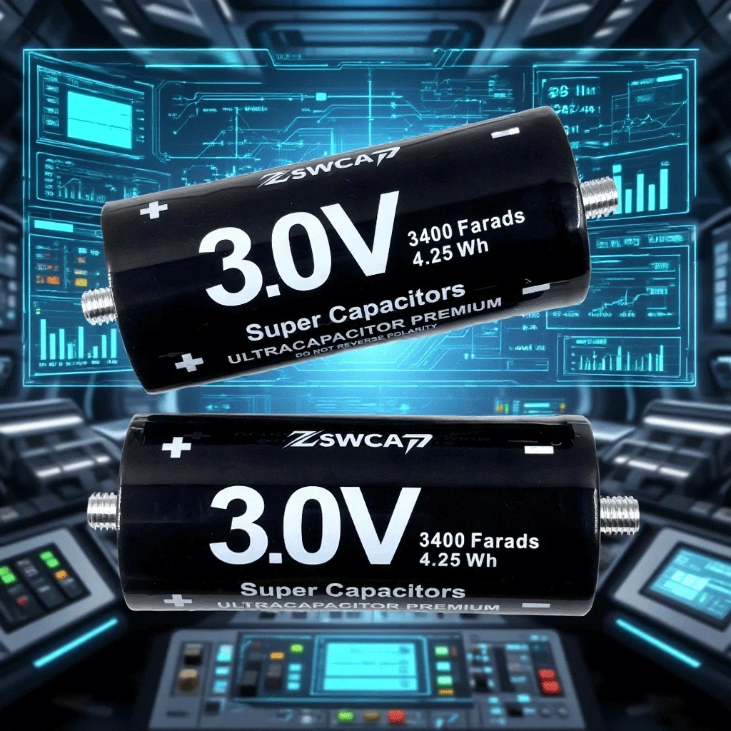 3 فولت 3400F مكثف فائق فاراد مكثف فائق البنك جديد نظام تخزين الطاقة الهجين 2.7 فولت 3000F للمكونات الإلكترونية
