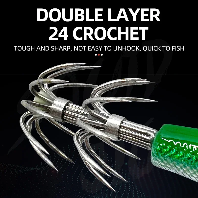 10 سنتيمتر الليزر الأفقي الخشب الروبيان إغراء الاصطناعي الصيد إغراء الأخطبوط الحبار هوك الصيد الملحقات