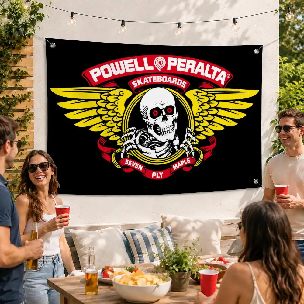 Tony Hawk Skulls Skateboards Flags Soft Durable Tapestry Skin-friendly For Outdoor Party Home Living Room Bar Bedroom Decoration