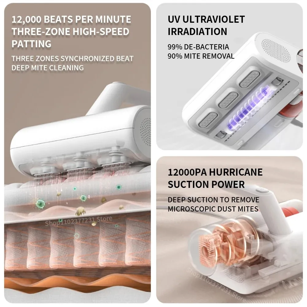 NEW MIJIA Mite Remover 2 For Home Bed Quilt UV Sterilization Disinfection Vacuum Cleaners 12kPa cyclone Suction（Chinese version）