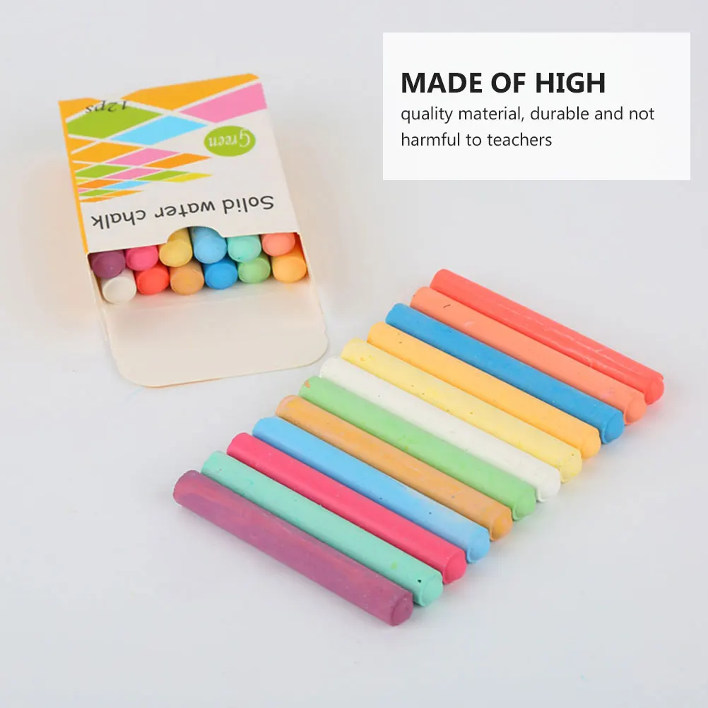 

2 Boxes Water-Soluble Colored Dust-Free Portable Erasable for Glass Plastic Boards Teaching Supplies Use