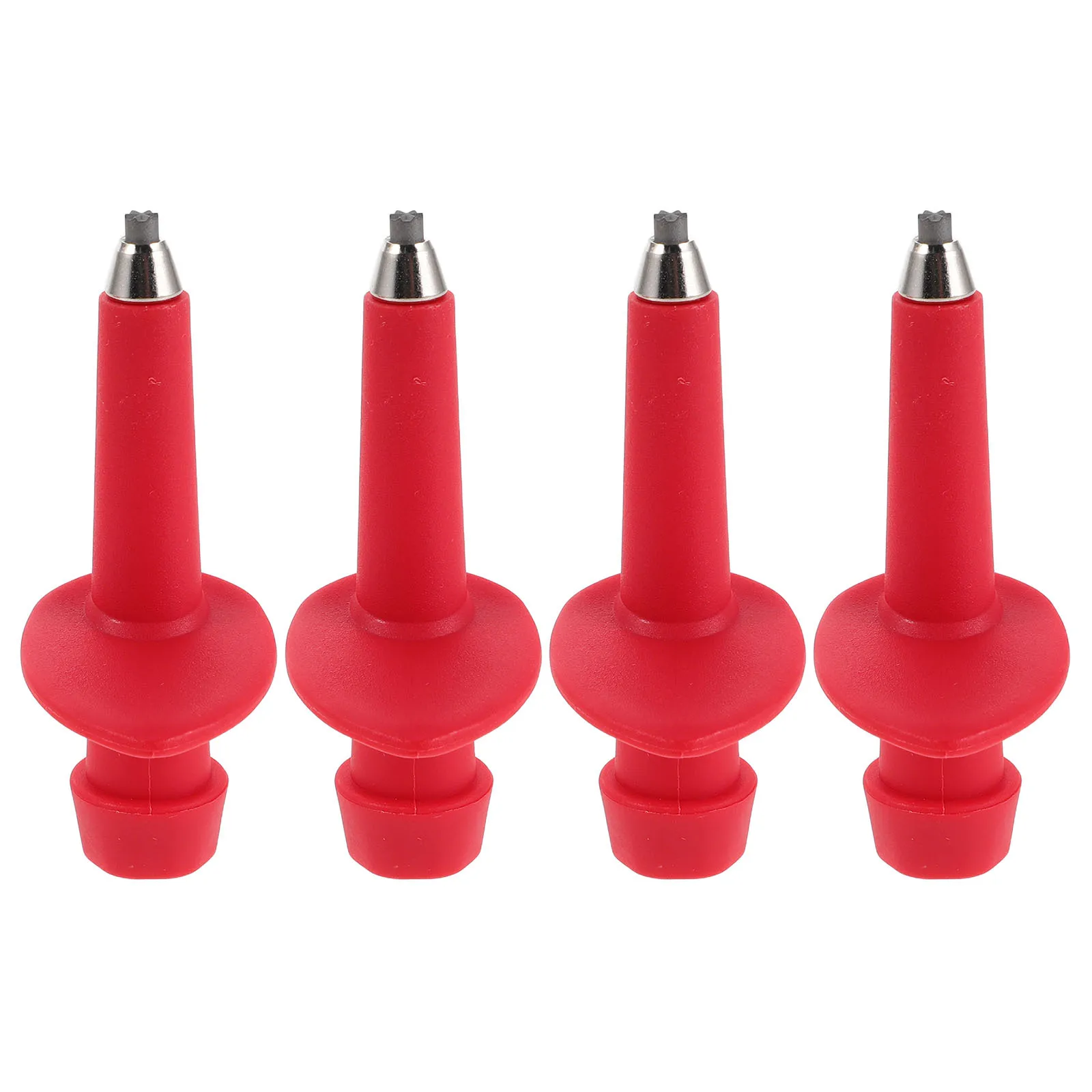 

4Pcs Trekking Pole Tips Nylon Tungsten Steel Red Vibration Reduction Hiking Ski Replacement Protectors Universal Fit Lightweight