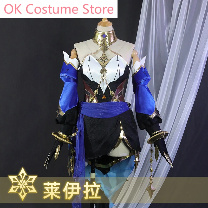 Anime! Genshin Impact Layla Exotic Game Suit Lovely Uniform Cosplay Costume Halloween Party Role Play Outfit Women XS-2XL