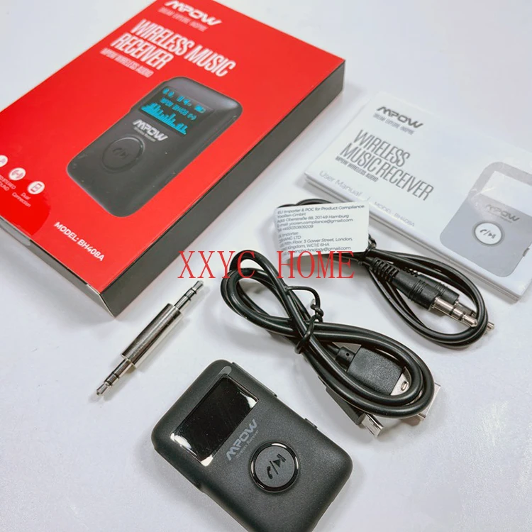 Bluetooth receiver Mpow car aux audio wired to wireless, Qualcomm QCC3003 chip, music 3D surround sound