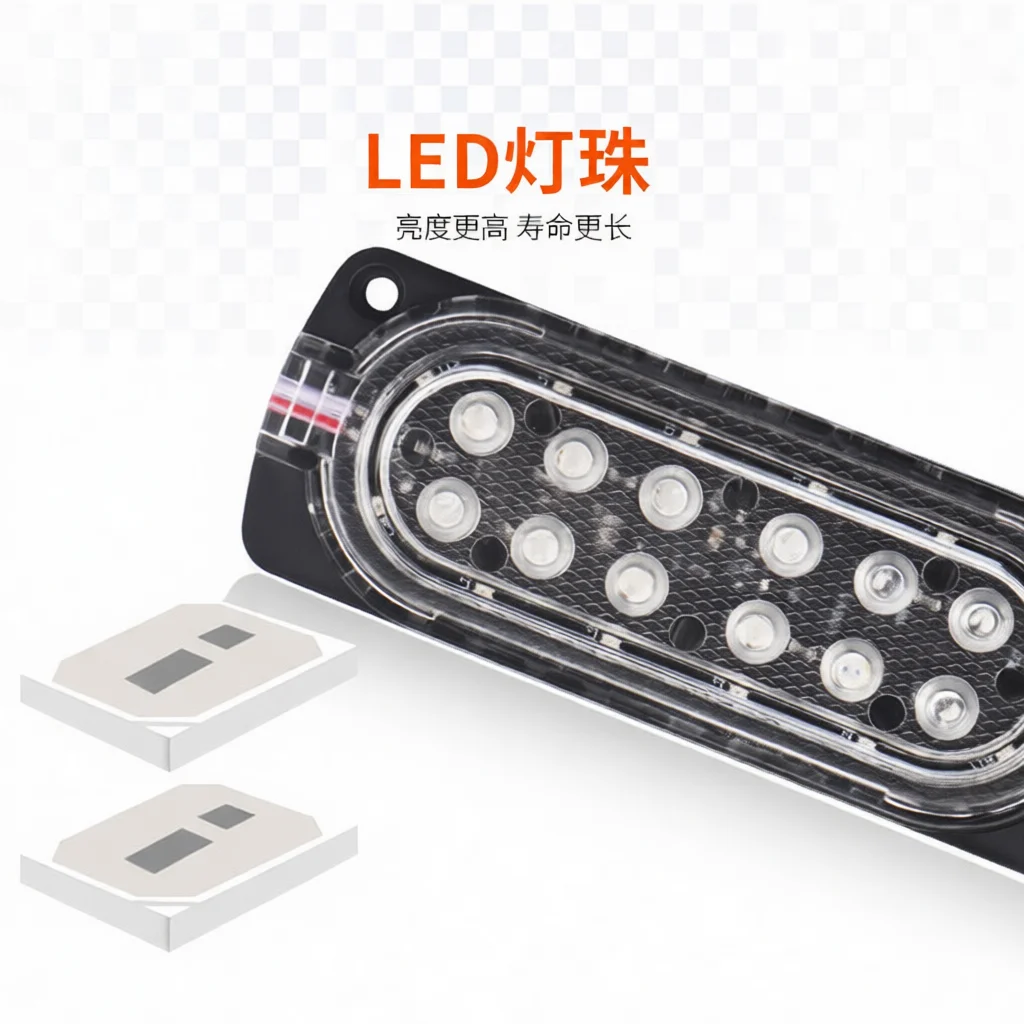 Truck Trailer LED Warning Flash Light 12V 24V Decorative Signal Lamp Waterproof Strobe Exterior Side Marker Accessory