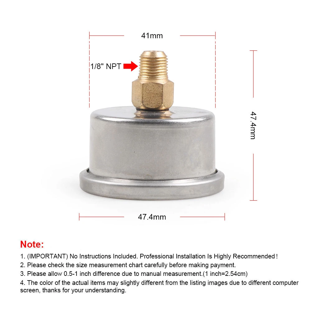 Brand New Black Universal Adjustable Fuel Pressure Regulator Gauge 0-60psi 0-100psi Liquid Chrome For Car Accessories view 5