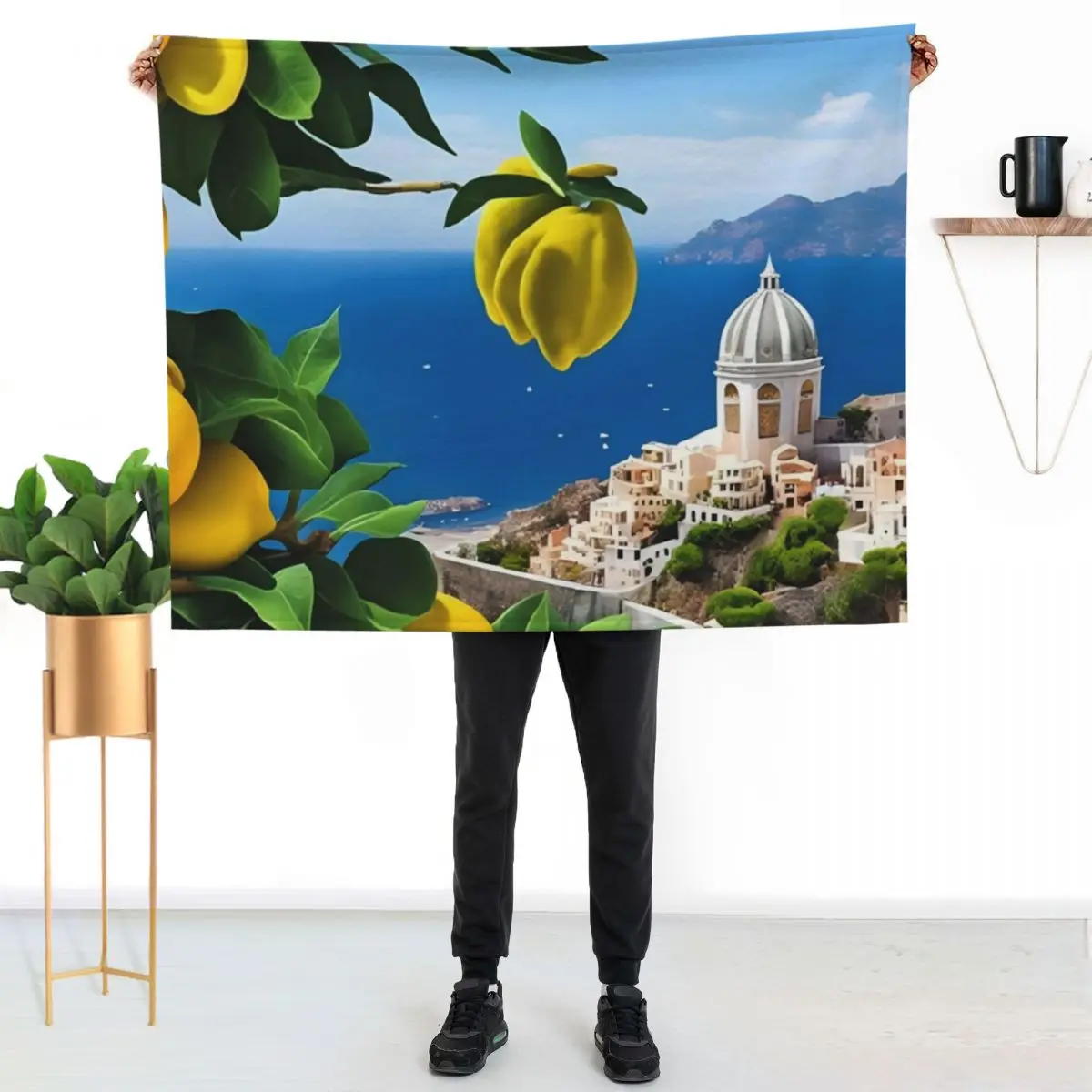 Amalfi Coast Italy Lemon Throw Blanket decorative Winter beds Quilt Cute Plaid Heavy Soft Blankets