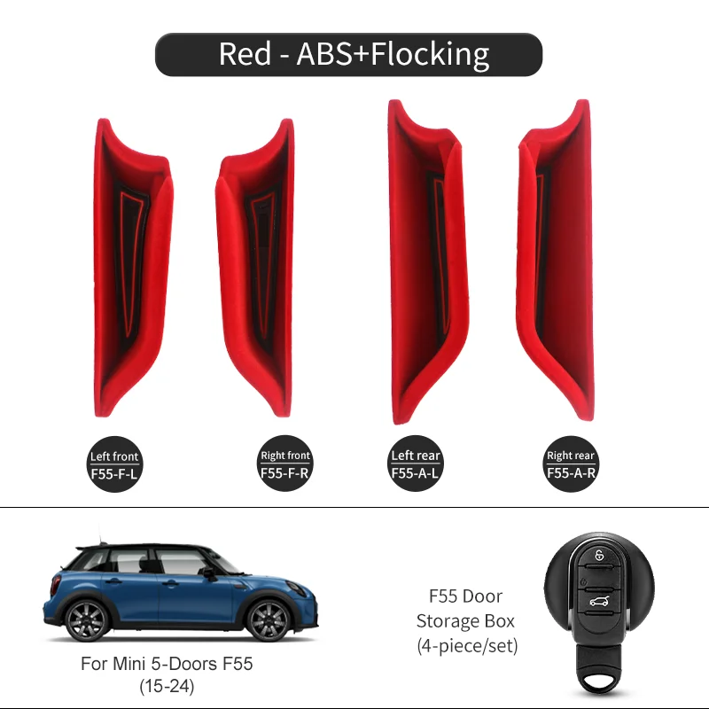 ミニクーパーF55/F56/F57用ドアアームレスト収納ボックス