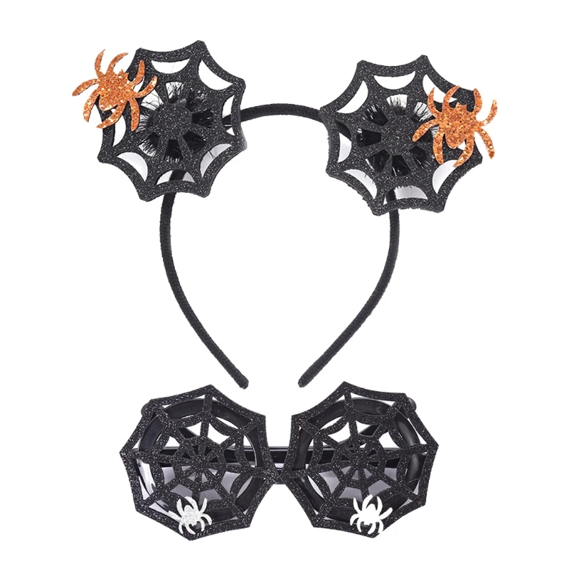 Halloween Make-up Headband Net Mask for Girls Party Trick Headwear Prop