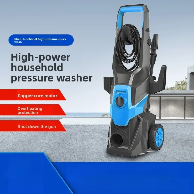 Durable High Power High Pressure Washer 220V/110V Dual Voltage Self-Priming & Portable, Powerful Household Car Cleaning Machine