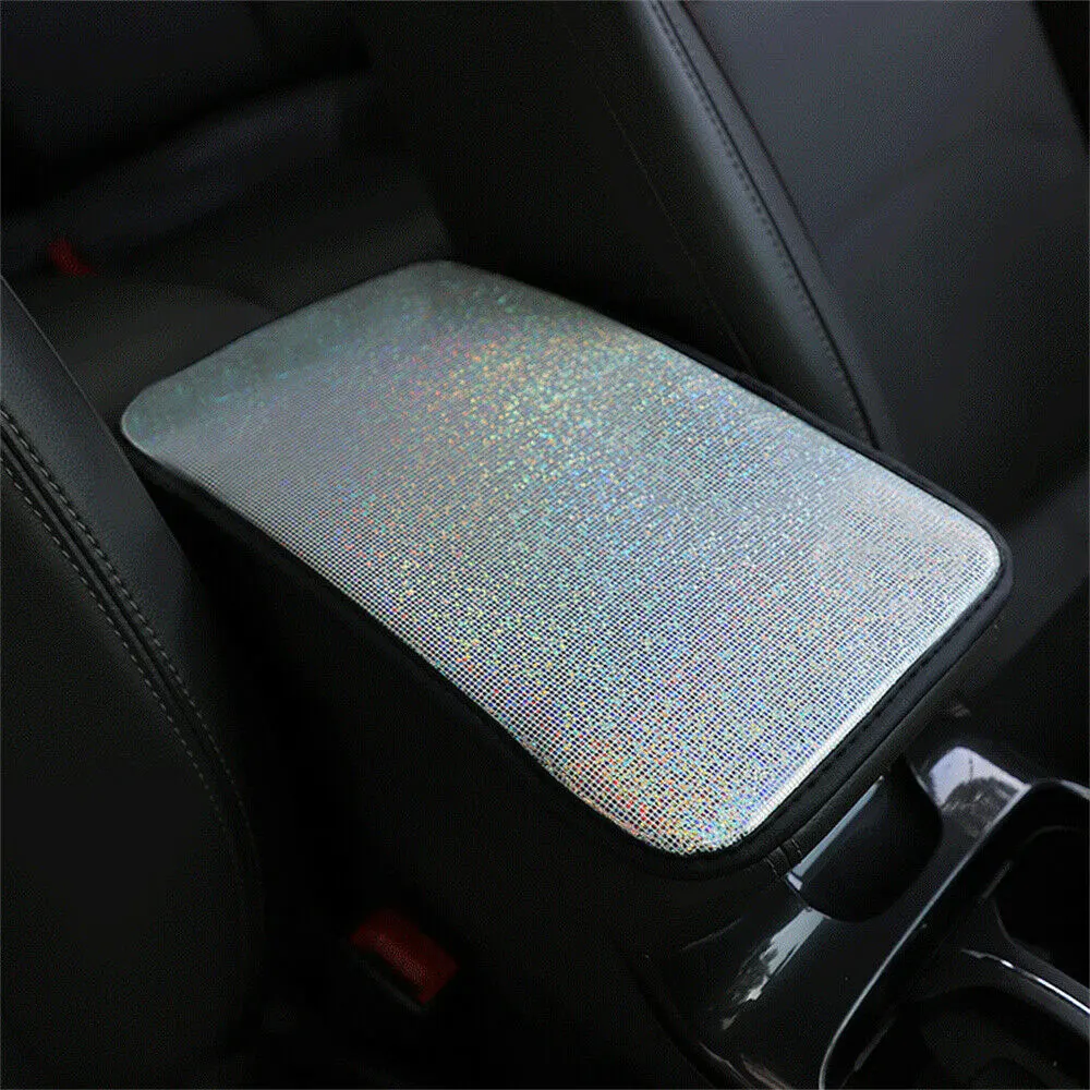 

Waterproof Bling Car Armrest Cushion Cover Colorful Center Console Box Pad Protector Universal Interior Parts Car Accessories