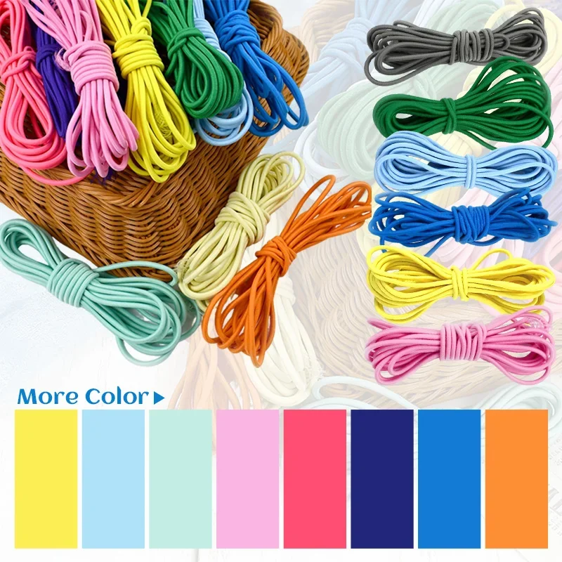 4mm Elastic Cords 5-50M for Hair & Sewing
