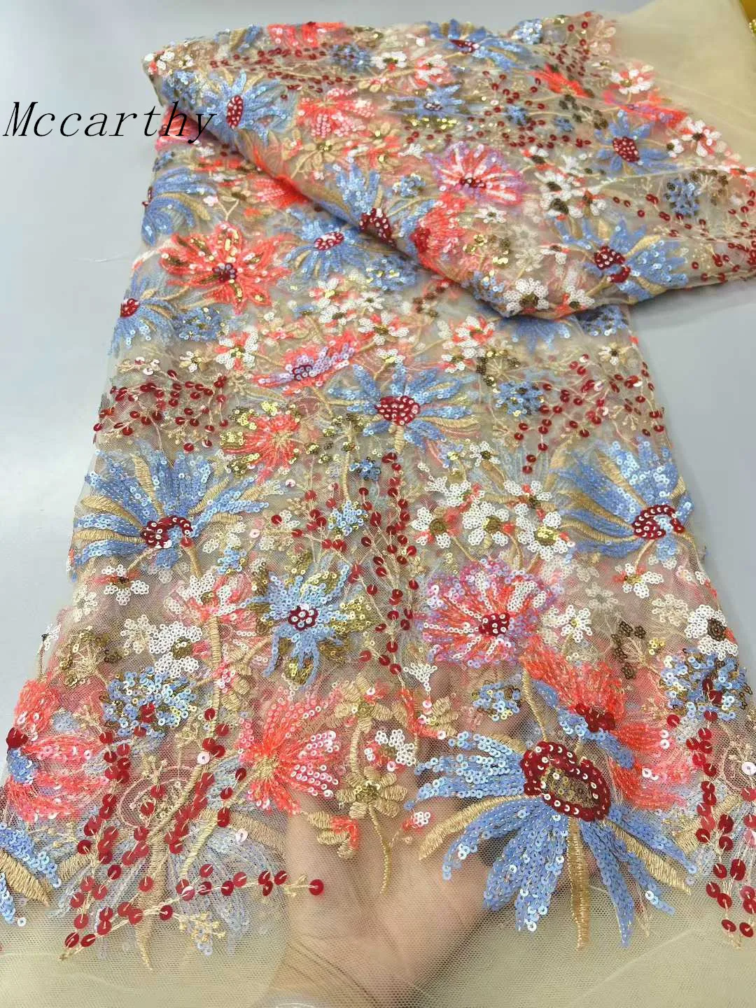 

Африканская кружевная ткань 2026, роскошная вышивка блестками, нигерийская свадебная ткань высокого качества, французская тюль, кружевная ткань для свадебной вечеринки