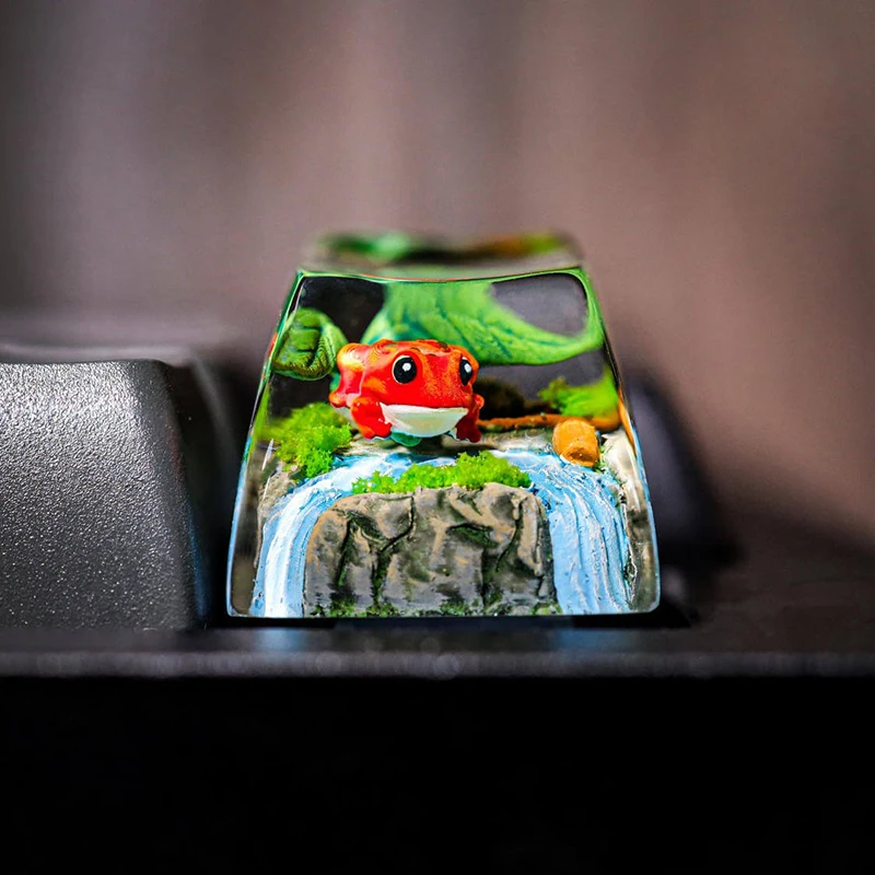 Organism Resin Keycap Creactive Art Keyboard Decoration Natural Ecology Figure Theme 3D Landscape Replaceable Keyboard Keys