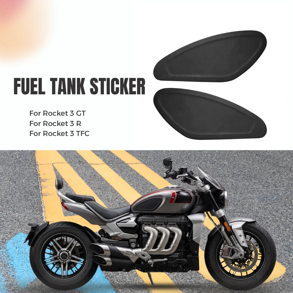 

Motorcycle Tank Pads Stickers For Rocket 3 GT R TFC Rocket3 Anti slip Side Fuel Tank Pad Decal Gas Knee Grip Traction Pad