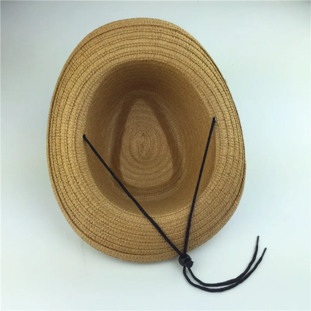 Kids Boys Girls Summer Breathable Cowboy Hat Straw Sun Cap Children Hats Pentagram Hat Fishman Hat Jazz Hat Bucket Hat