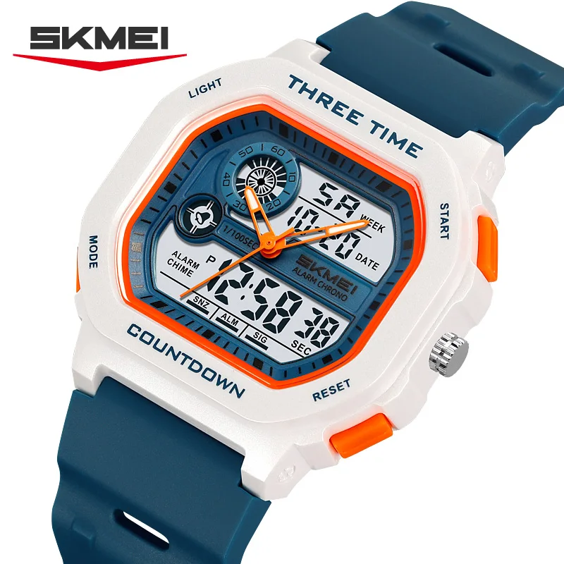SKMEI 2641 reloj hombre New Leisure Sports Dual Display Men's Digital Watch Waterproof Multifunctional Electronic Military Watch