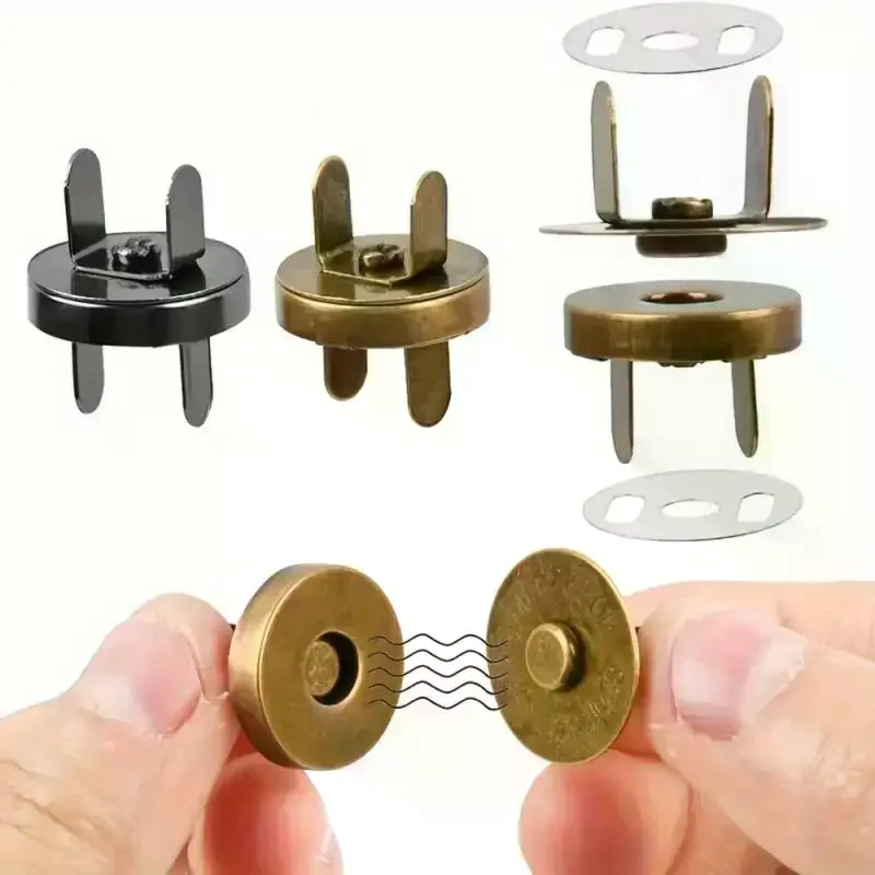 10Pcs/Pack No Need Sewing Handbag Leather Shoulder Bag Purse Wallet Magnetic Snap Button Closure Lock Clasp Repair Dia 14mm 18mm