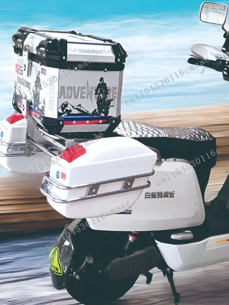 Electric Car Trunk Trunk Side Box Large Scooter Side Box Sports Car Hanging Box with Bracket Battery Car Motorcycle Universal