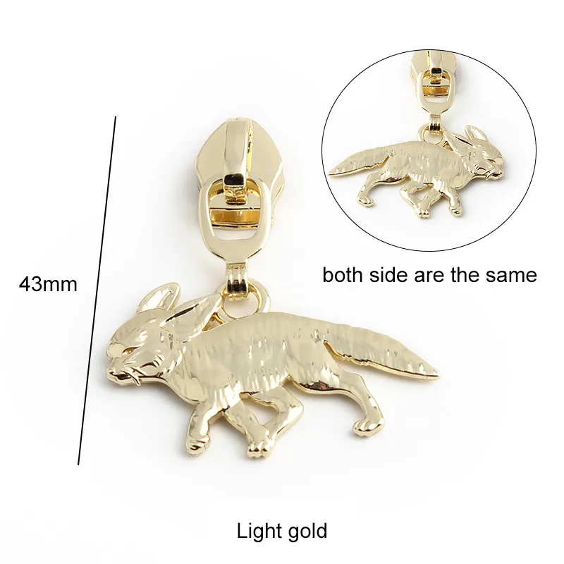 6/10/15/20PCS Dinosaur series bag sewing metal zipper puller clothing pocket detachable puller slider DIY handicraft accessories
