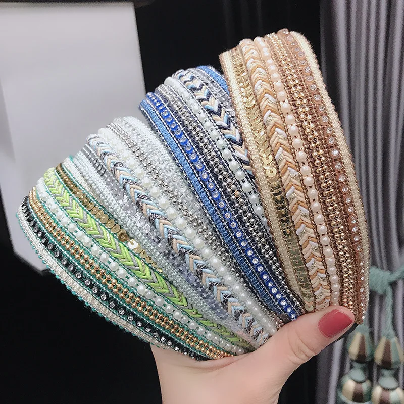 

South Korea Dongdaemun Wide Edge Flat Hair Hoop Ethnic Trendy Hoop New Retro with Teeth Pressure Hair Clip