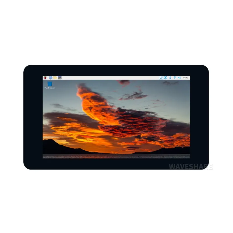 

7inch Capacitive Touch Display, DSI Interface, IPS Screen, 800×480, 5-Point Touch, with case