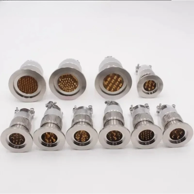 Airtight Aviation Plug, KF Flange Quick Installation Sealing Connector, Vacuum Glass Sintered Connector