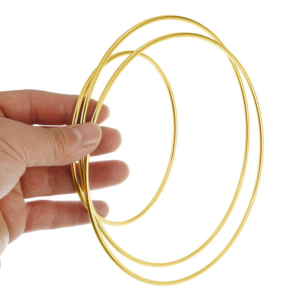 

6pcs Metal Crafting Rings For Diy Dreamcatcher Frame Wreath Making Supplies Wind Chimes Ring Macrame Craft Decor Home Festive