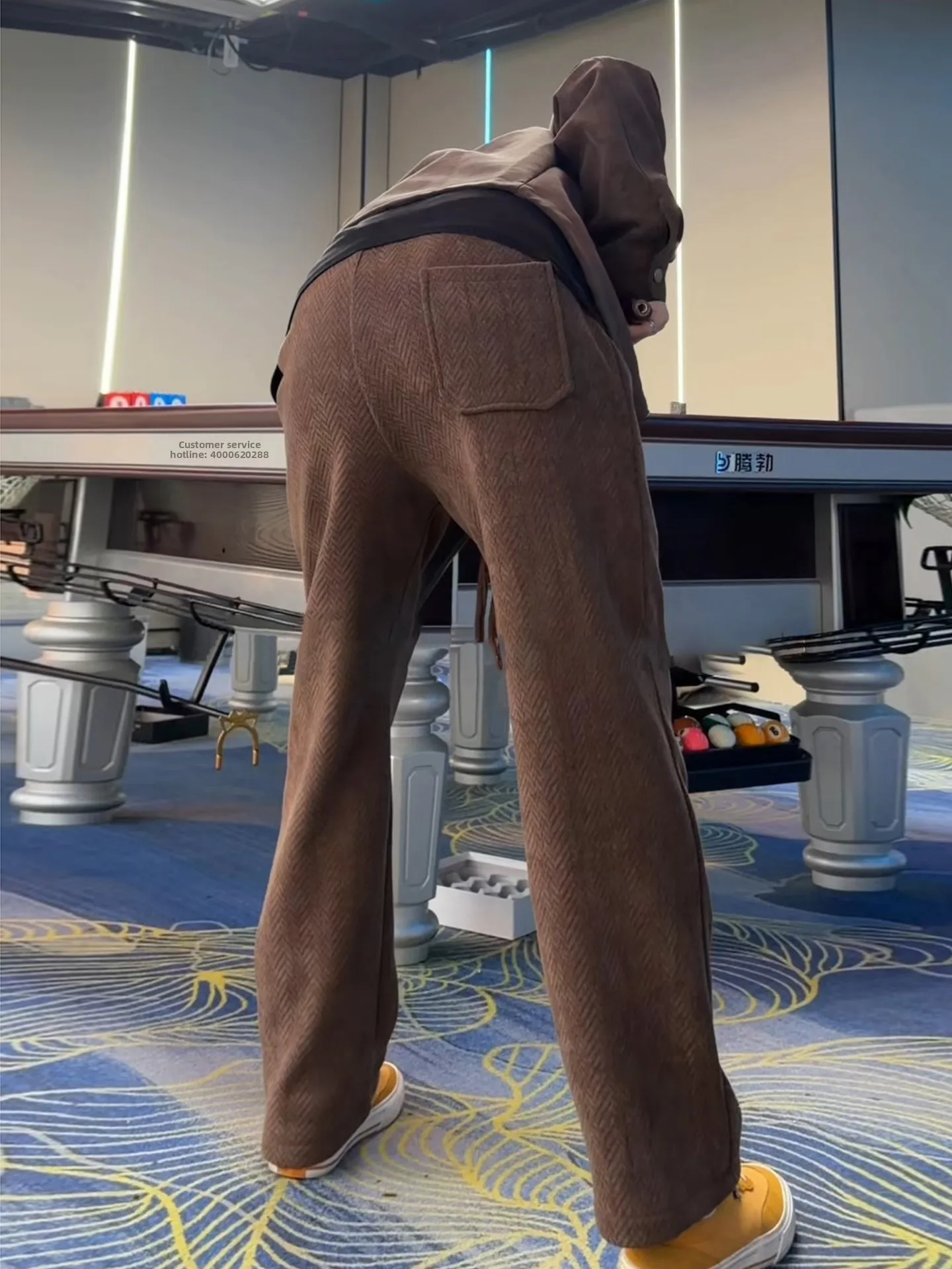 

Fce Lined Knitted Sports Casual Pants Men's Autumn Winter Wheat Spike Pattern Straight Leg Sweatpants American Sle