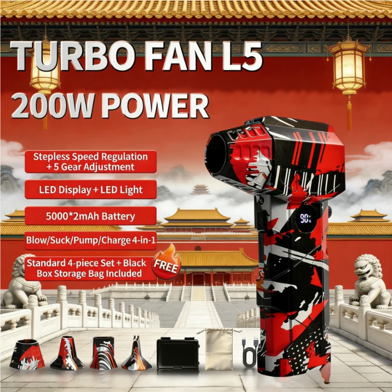 

Мини-струйный воздуходувка 130000 об/мин, мощный турбовентилятор, очиститель для компьютера и автомобиля, портативная ручная сушилка с зарядкой типа C