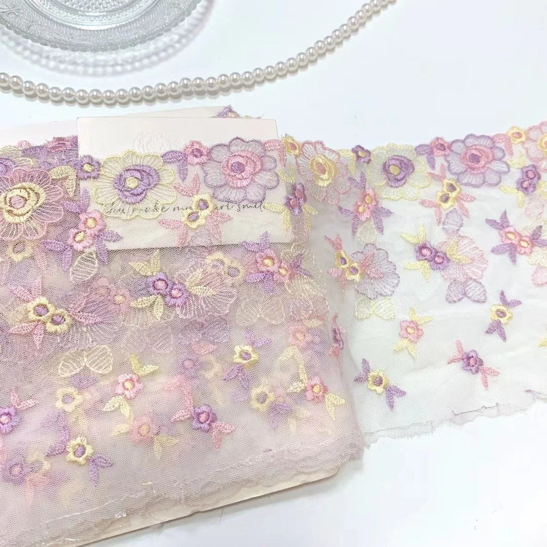 15Yards Pink Lace DIY Women Panty Sewing Accessories Trim Embroidery Lace Fabrics Accessories for Lingerie Needle Works 18cm