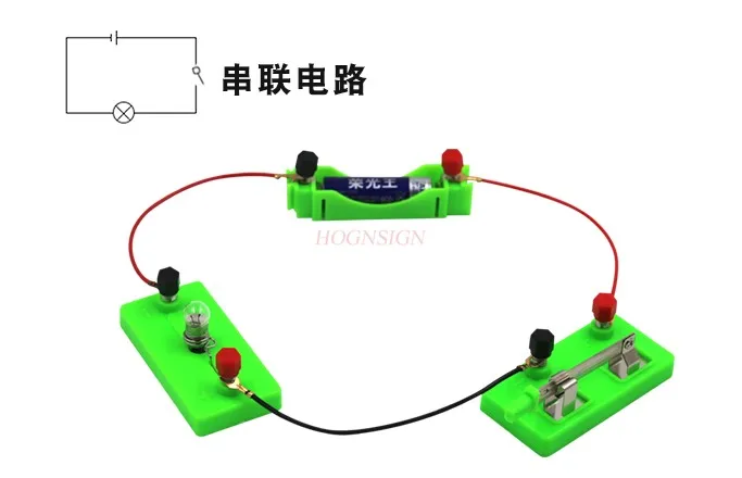 Kid Educational Toy Circuit Experiment Kit Basic Connect Wires ABS Student Electricity Learning Physics Science Tool