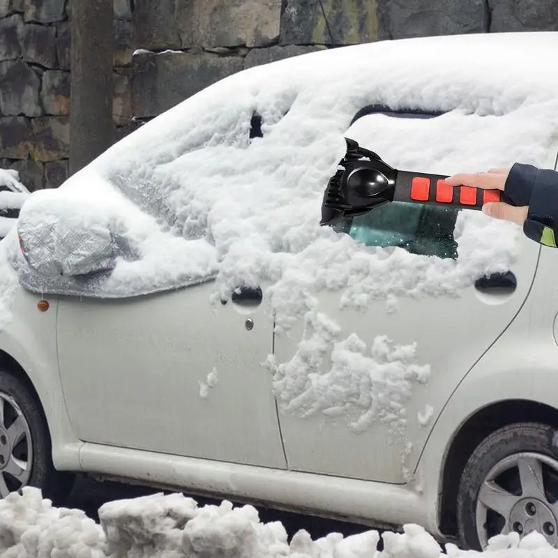 Szyba skrobak do śniegu do czyszczenia lodu do samochodu z ergonomiczny uchwyt 2 w 1 czyszczenie samochodu niezbędne do Mini Van samochód sportowy drogi