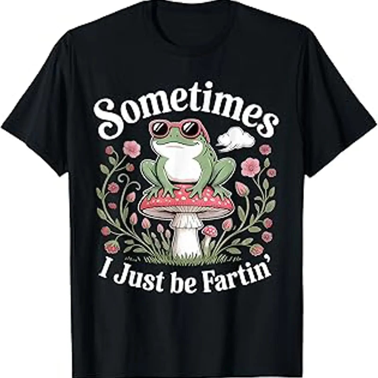 Sometimes I Just Be Farting Funny Frog T Shirt vintage Washed Casual Breathable fashion Versatile Comfortable graphic Stylish
