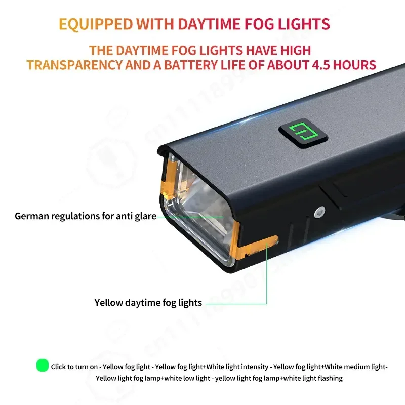 LED Bicycle Headlight USB Rechargeable Night Riding Light Fog Resistant Outdoor Cycling Lamp for Safe Travel