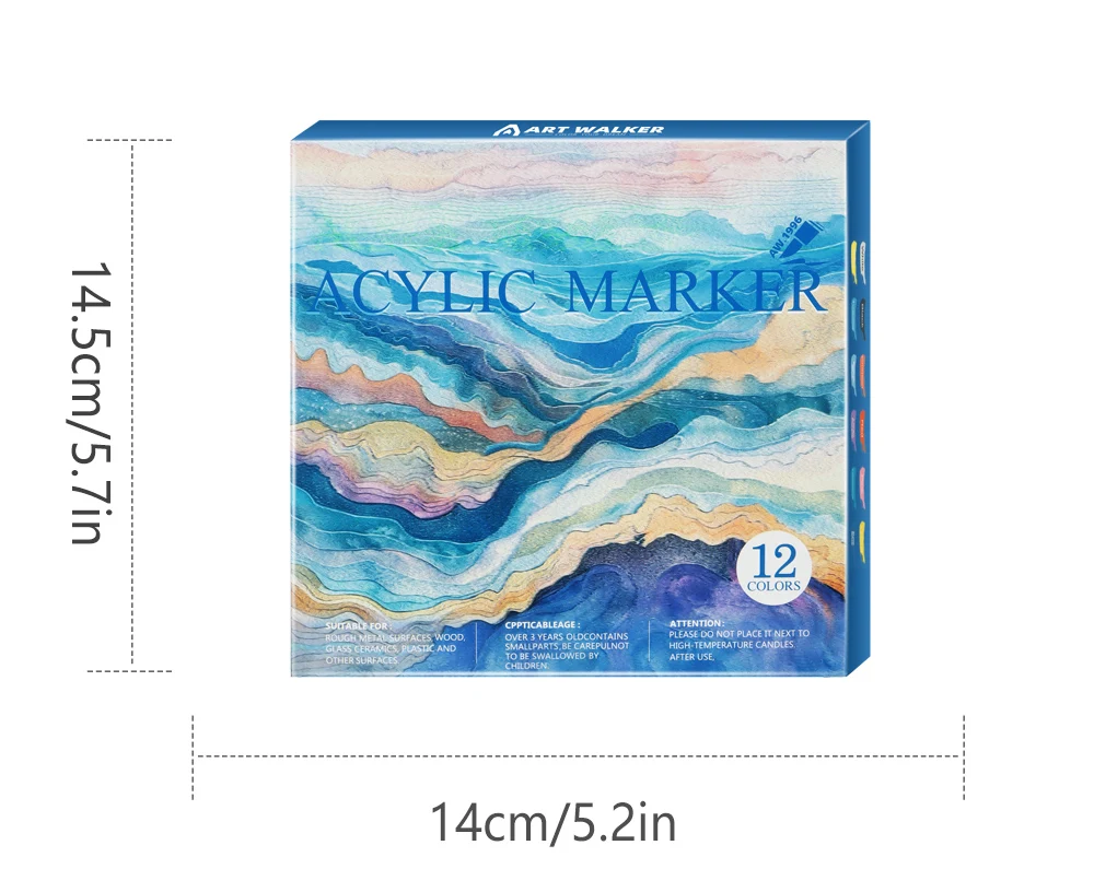 12/24 Farben Acryl-Markierungsstift mit weichem Kopf und verschiedenen Farben, Farbkunst-Graffiti-Stift, wasserfest, undurchsichtig, wasserbasiert mit weichem Kopf – Detail 3