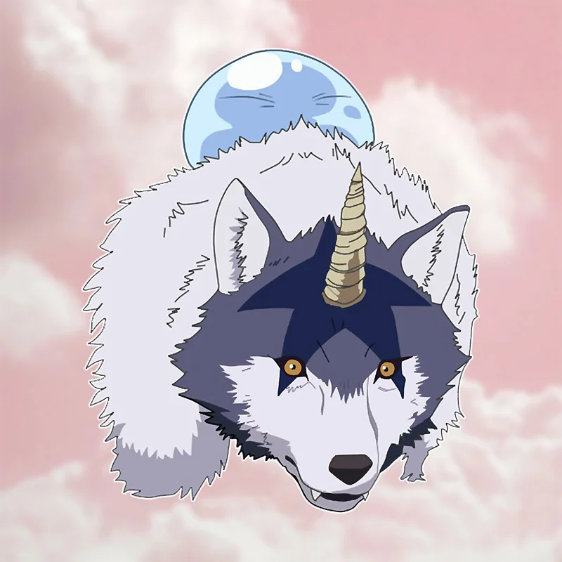EARLFAMILY Furry Squatting Position That Time I Got Reincarnated As A Slime Car Sticker Vinyl Surfboard Decal Laptop Accessories