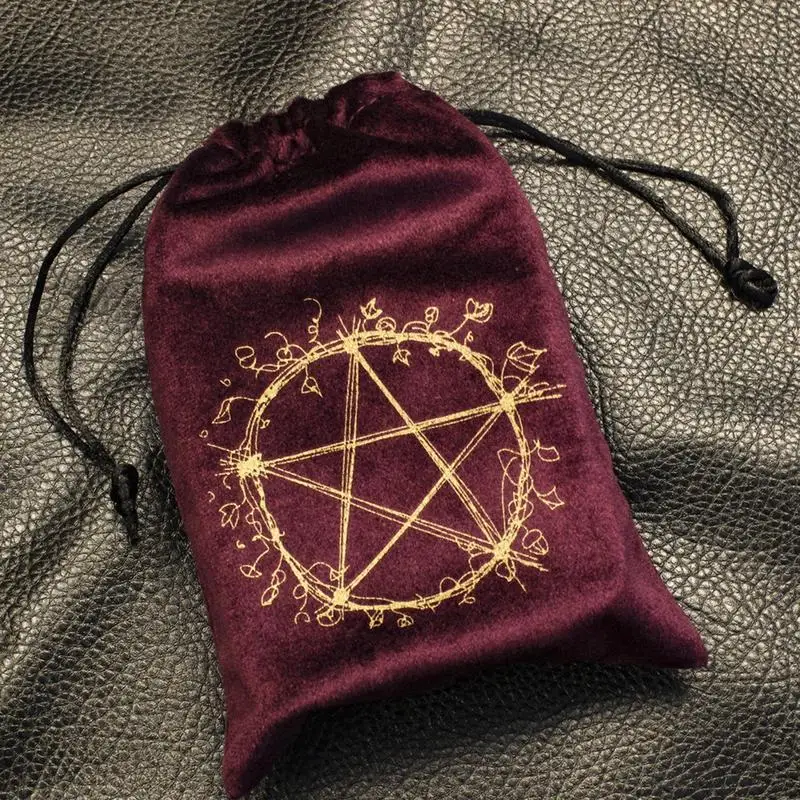 Kadife Pentagram Tarot saklama çantası depolama paketi çanta Divination İpli paket parti noel hediyesi kılıfı 13cm * 18cm # WO