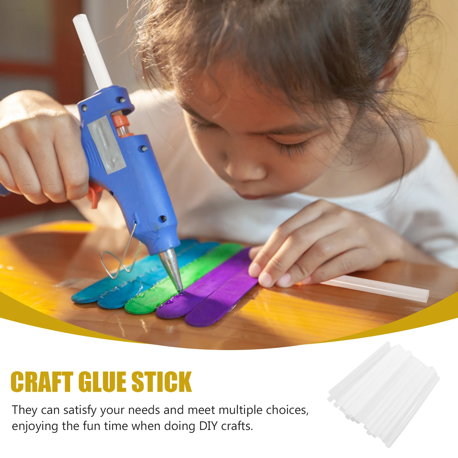 

30pcs Craft Glue Sticks Hot Melt Adhesive Transparent Accessories Kids DIY Supplies Gel Stick Wool Felt Tools Hardware
