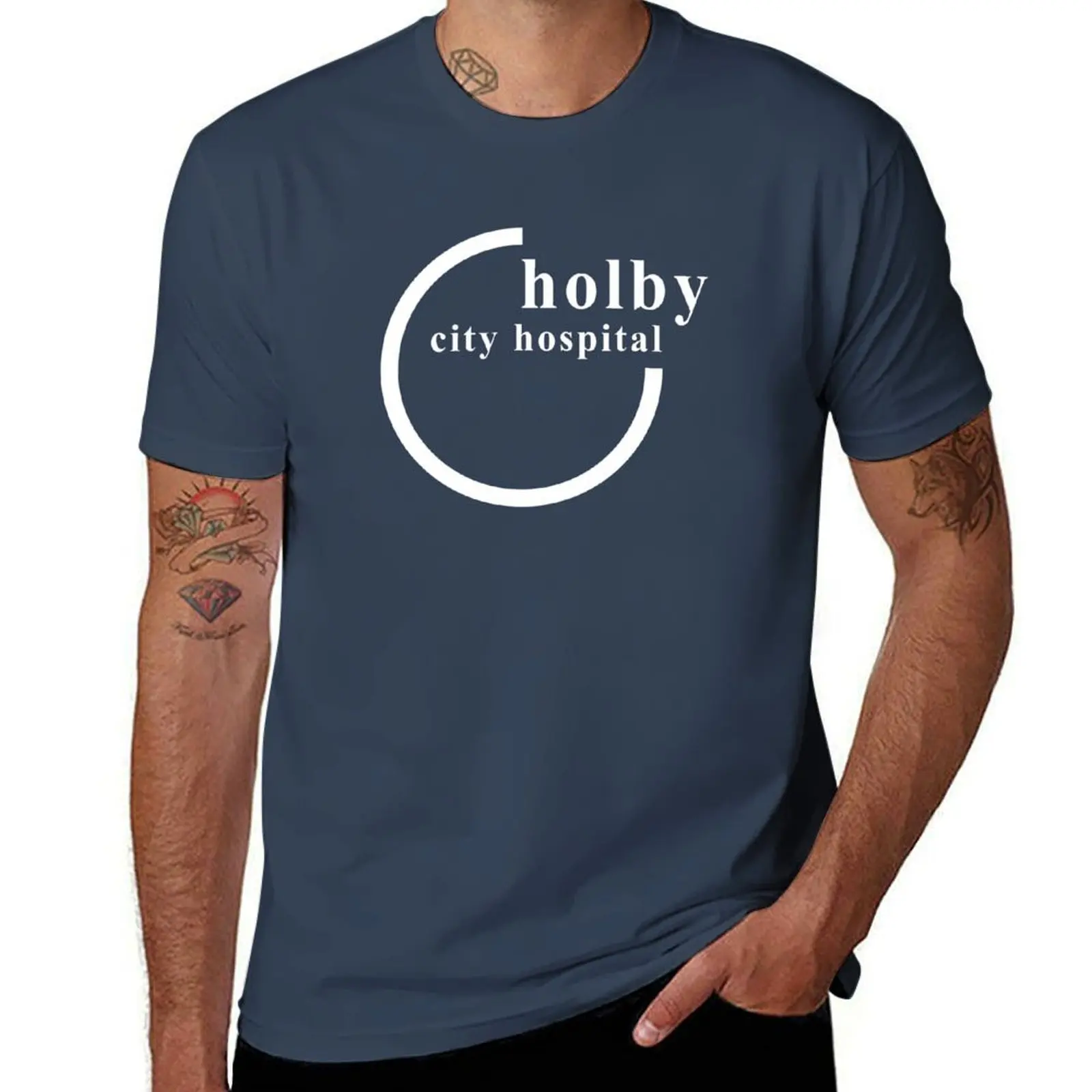 

Holby City and Casualty Circle Logo (Dark) T-Shirt vintage anime shirt cute tops big and tall t shirts for men