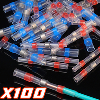 Waterproof Heat Shrink Electrical Wire Butt Connector Wire Terminals Solder Seal Sleeve Splice Terminals Auto Parts 10-100PCS