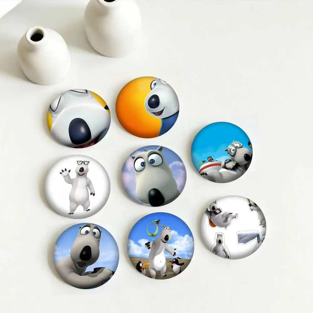 

C-Cartoon B-Bernard Bear 25 32 44 58 75mm Badges Personalized Round Brooches Pins Accessory Gift