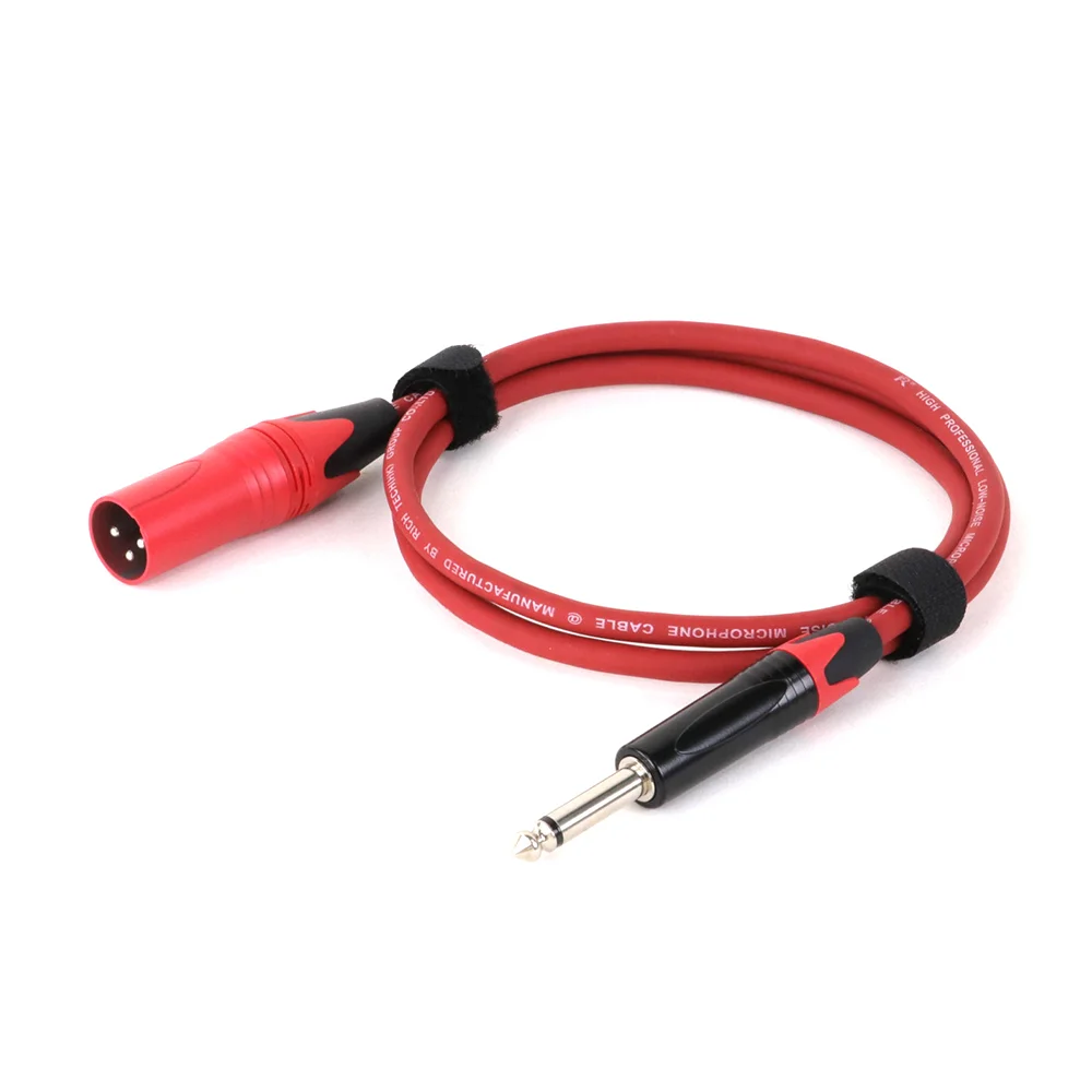 1PC 0.3-15M Mic Cord Jack 6.35/6.5 Mono Male to XLR Male, 1/4\'\' TS to XLR Microphone Audio Cable for Speaker Guitar Amplifier