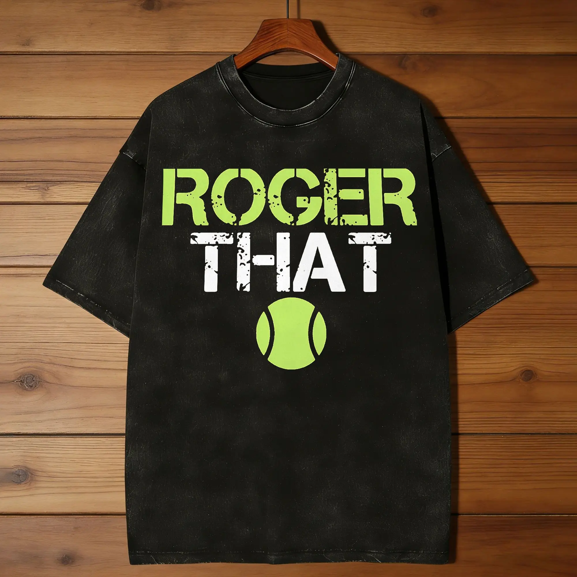 Mens T Shirt RF Roger Federer That Washed T-Shirts Hip Hop  Summer Tee Shirt Vintage Custom DIY Cotton Clothing Gift